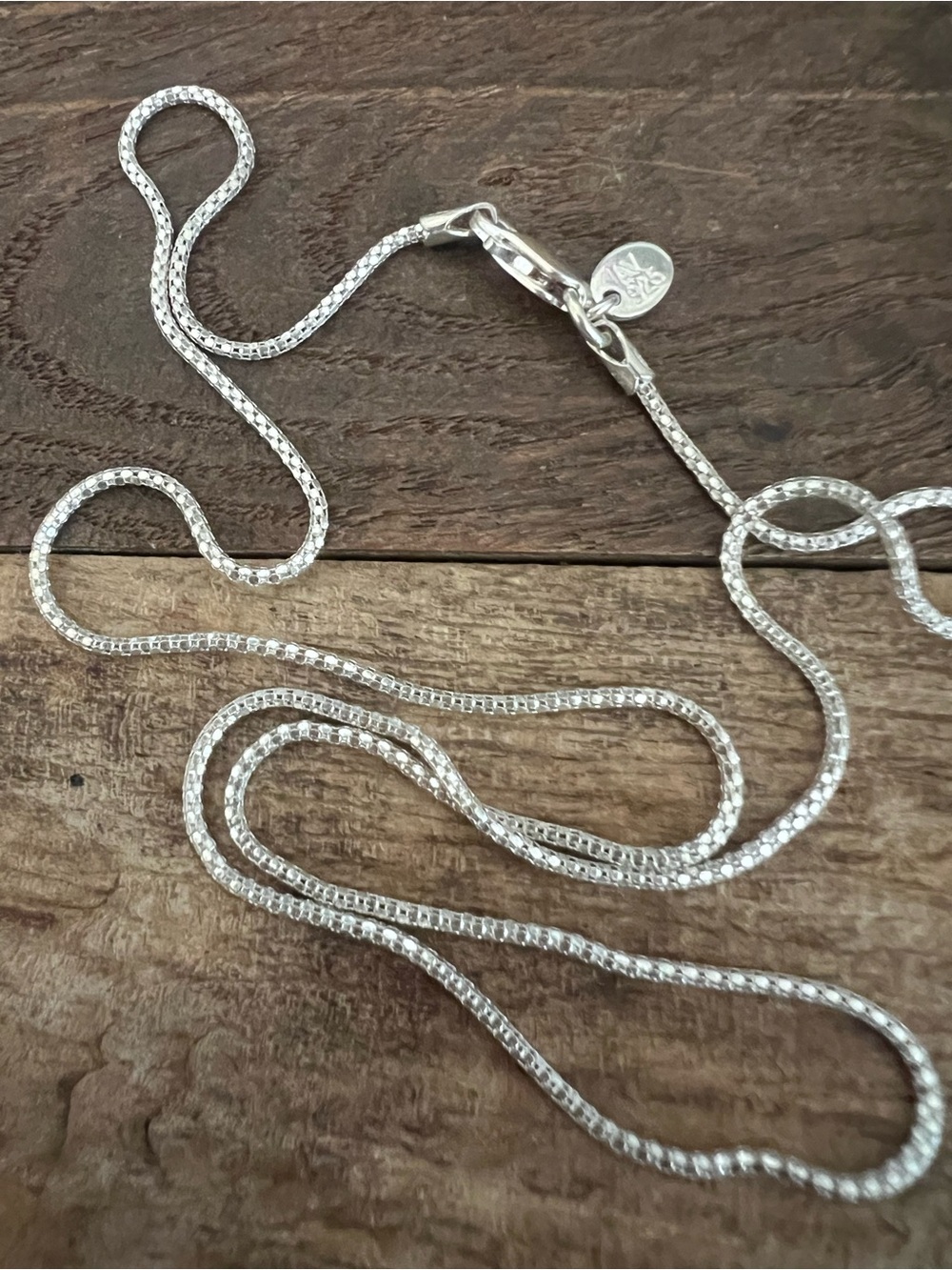 Minimal Sterling Silver Box Chain Necklace for Women - Sleek Everyday Layering - Picture 2 of 4